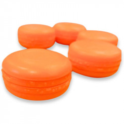 Artificial Macaron Cookie for Cake Decor - Orange (Set of 5)