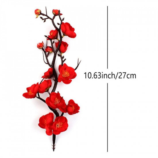 Artificial Plum Blossoms Flower Stick (Set of 3) Artificial Plum Blossoms Flower Stick (Set of 3)