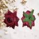 Artificial Red Velvet Roses For Cake Decoration (Pack of 10)