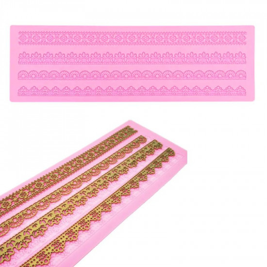 Assorted Four Border Silicone Lace Mat (Style 8)