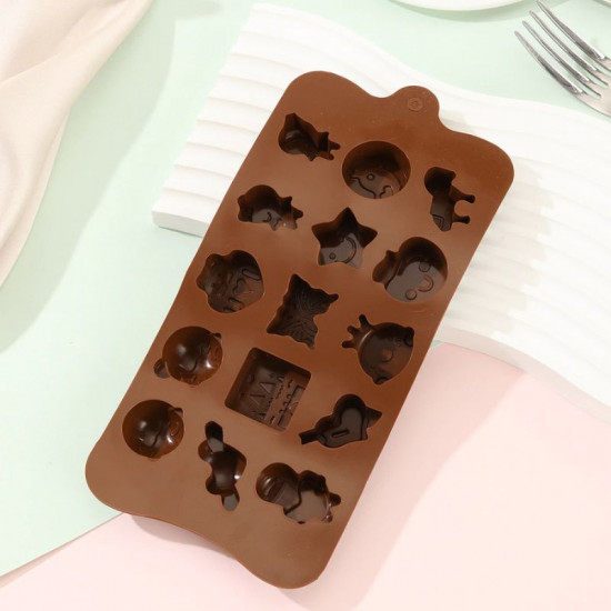 Assorted Shapes Baby Silicone Chocolate Mould 15 Cavity Assorted Shapes Baby Silicone Chocolate Mould 15 Cavity