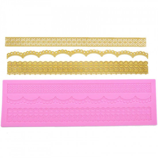Assorted Three Border Silicone Lace Mat (Style 7)