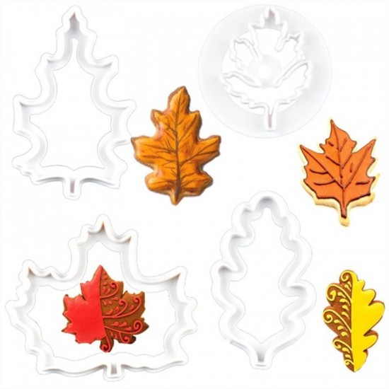 Autumn Leaf Fondant Cutter Set of 4 Pieces