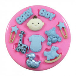 Baby Boy Shower Fondant Mould (Style A)