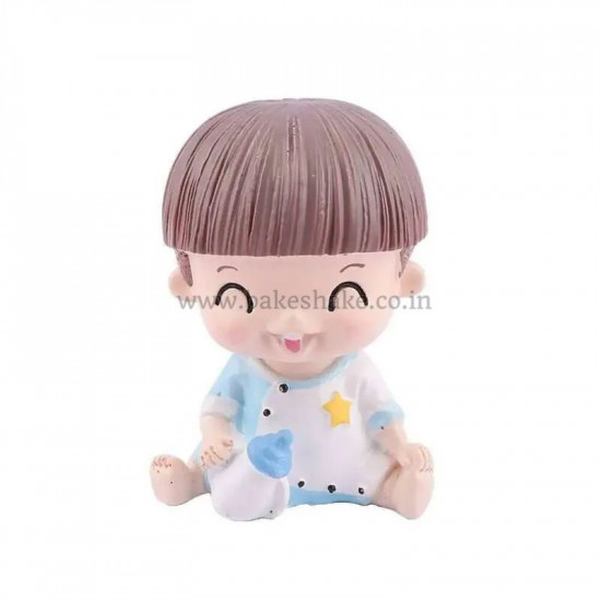 Baby Boy with Feeding Bottle Cake Topper | Baby Shower Cake Topper