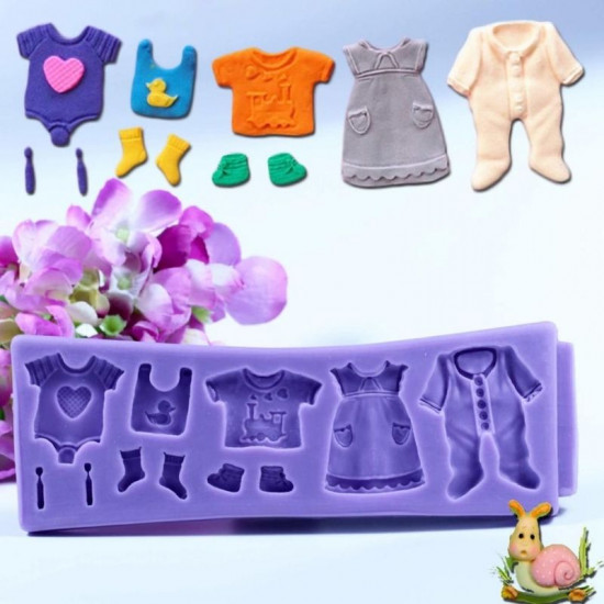 Baby Clothes Fondant Mould