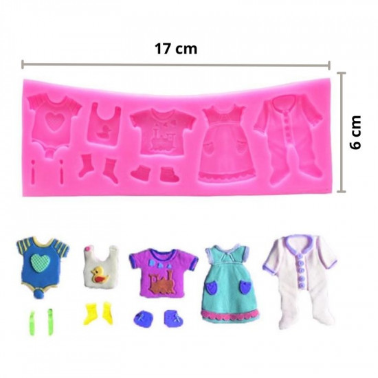 Baby Clothes Fondant Mould