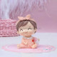 Baby Girl with Feeding Bottle Cake Topper  | Baby Shower Cake Topper