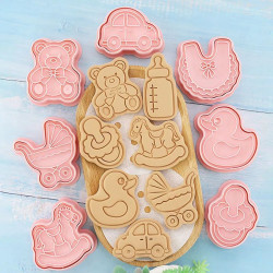 Baby Shower Cookie Mould | 3D Mini Fondant Cookie Stampers 