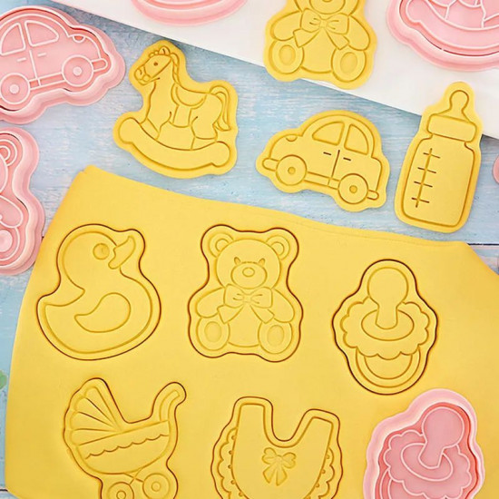 Baby Shower Cookie Mould | 3D Mini Fondant Cookie Stampers 