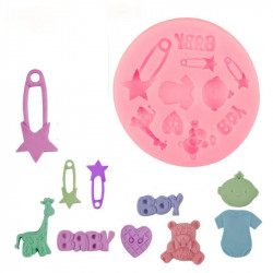 Baby Shower Fondant Mould (Style D)