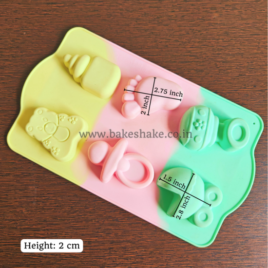 Baby Shower 6 Cavity Silicone Mould