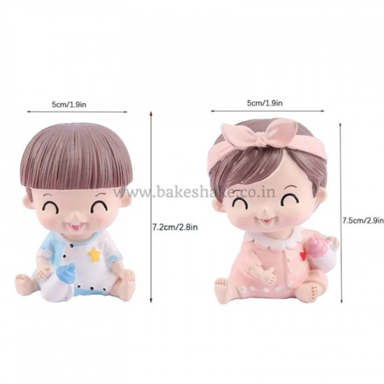 Baby Boy with Feeding Bottle Cake Topper | Baby Shower Cake Topper