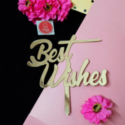 Best Wishes Acrylic Cake Topper