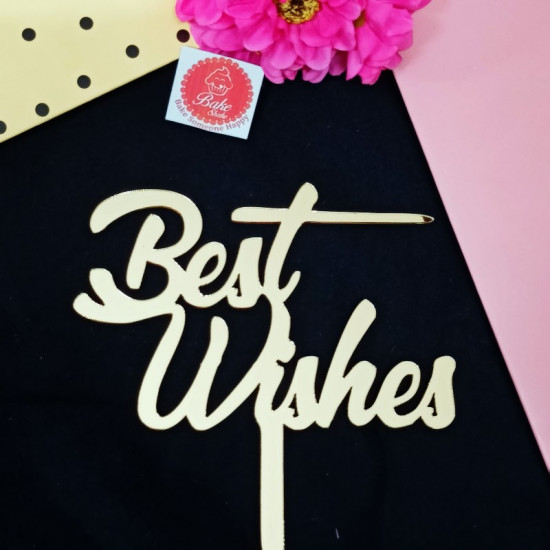 Best Wishes Acrylic Cake Topper