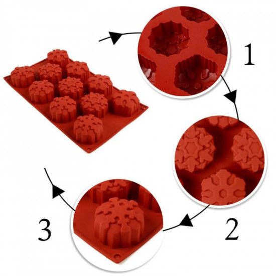 Big Snowflake Design Silicone Mould