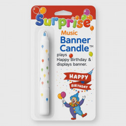 Birthday Banner Candle for Cake With Music