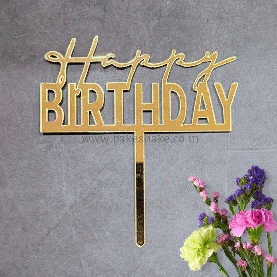 Happy Birthday Acrylic Cake Topper (ACT 98)