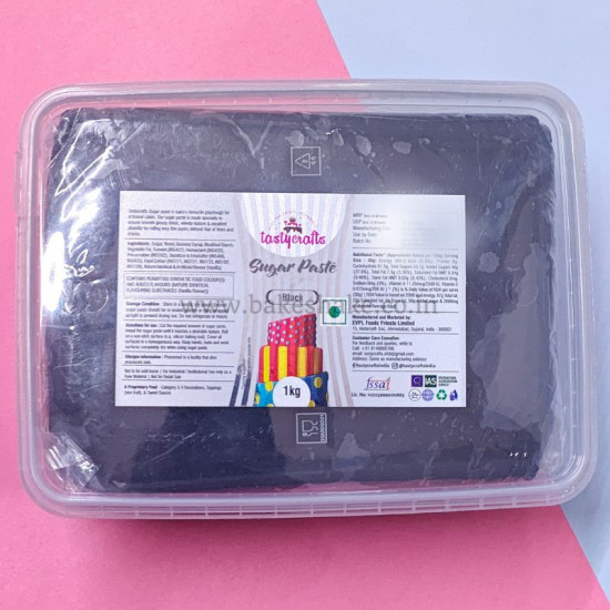Black  Sugar Paste (1 Kg) - Tastycrafts