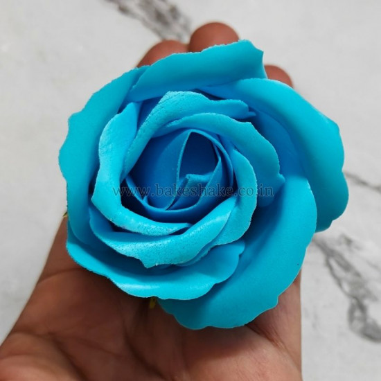 Artificial Blue Rose Flowers (Set of 10)