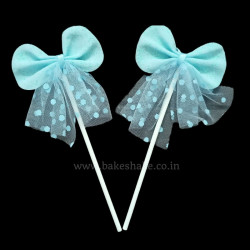 Bow Cake Topper Set of 2 (Blue)