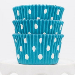 Blue Polka Dots Muffin Liner