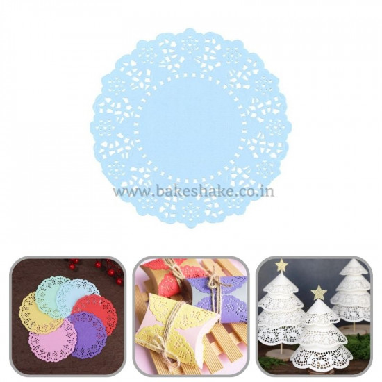 Blue Paper Doilies (6.5 inch)