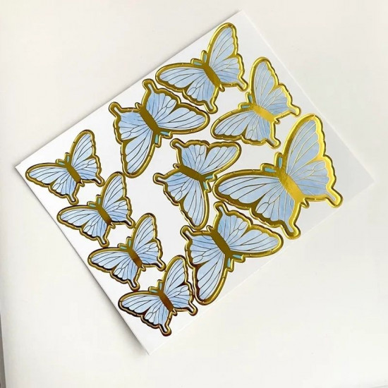 Blue Shaded Paper Butterfly (10 Pieces)