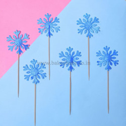 Snowflake Shape Paper Topper (Blue)