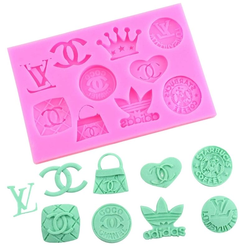 Silicone Mold for Logo Icons (Chanel and Louis Vuitton)