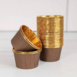 Brown Aluminium Foil Baking Cups / Muffin Cups (50 pieces)