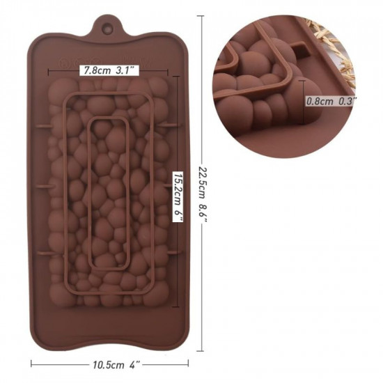 Chocolate Bar Silicone Mould - Bubble Shape