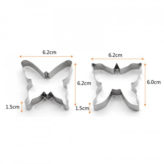 Butterfly Shape Cookie Cutter Set of 5 Pieces