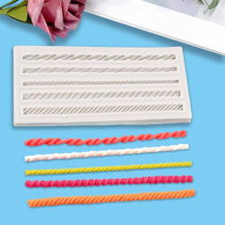 Cake Border 5 in 1 Rope Design Fondant Mould