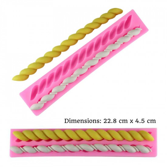 Cake Border Twist Rope Chain Fondant Mould