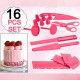 Plastic Cake Decorating Tools Set of 16 Pieces Plastic Cake Decorating Tools Set of 16 Pieces