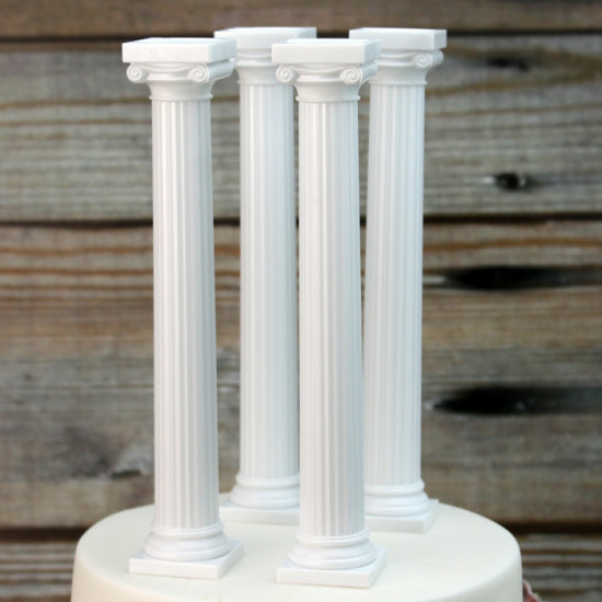 Pack of 4 Grecian Cake Pillars (7 in. high)