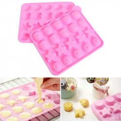 4 in 1 Cake Pop Moulds | Silicone Lollipop Mould with Round, Star, Heart, Spiral Shape Cavity 4 in 1 Cake Pop Moulds | Silicone Lollipop Mould with Round, Star, Heart, Spiral Shape Cavity