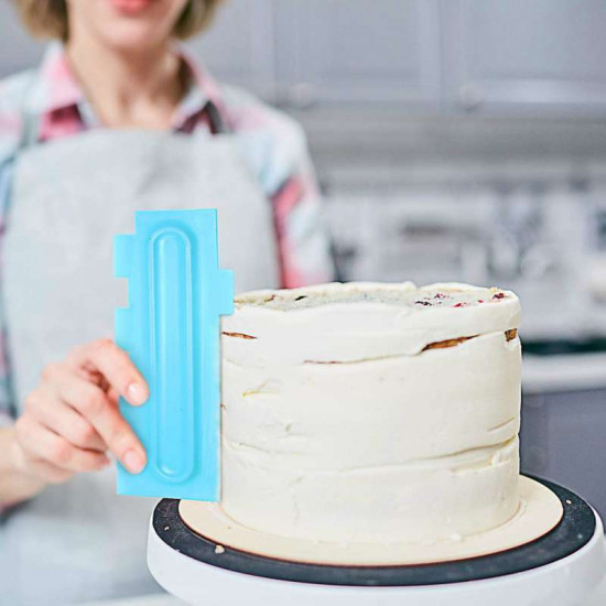 Plastic Cake Scraper | Icing Comb (Style F)