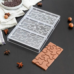Camouflage Shape Chocolate Bar Polycarbonate Chocolate Mould