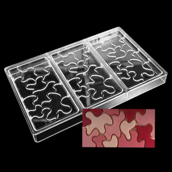 Camouflage Shape Chocolate Bar Polycarbonate Chocolate Mould