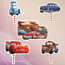 Cars Paper Toppers (Set of 5)