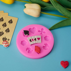 Poker Cards Fondant Mould