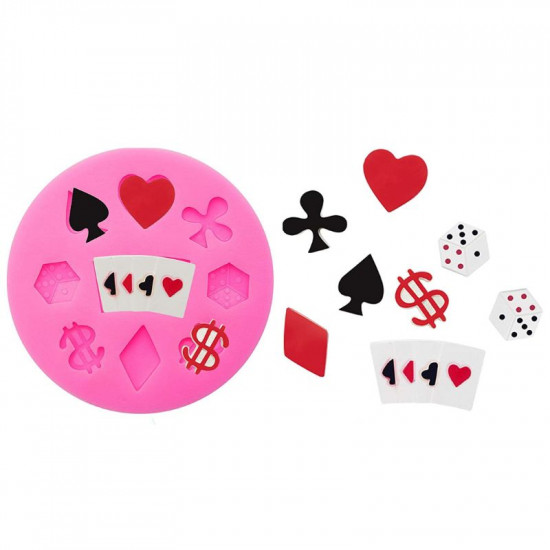 Poker Cards Fondant Mould