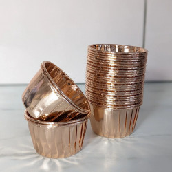 Champagne Gold Aluminium Foil Baking Cups / Muffin Cups (50 pieces)