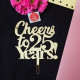 Cheers To 25 Years Acrylic Cake Topper