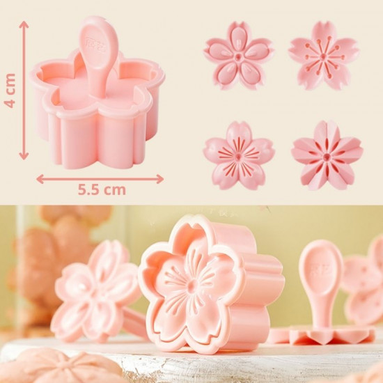 4 Styles Cherry Blossom Flower Shape Cutter