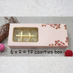 Chocolate Box Peach Floral 12 Cavity (Set of 5)