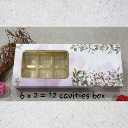 Chocolate Box Mauve Floral 12 Cavity (Set of 5)