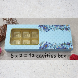Chocolate Box Blue Floral 12 Cavity (Set of 5)